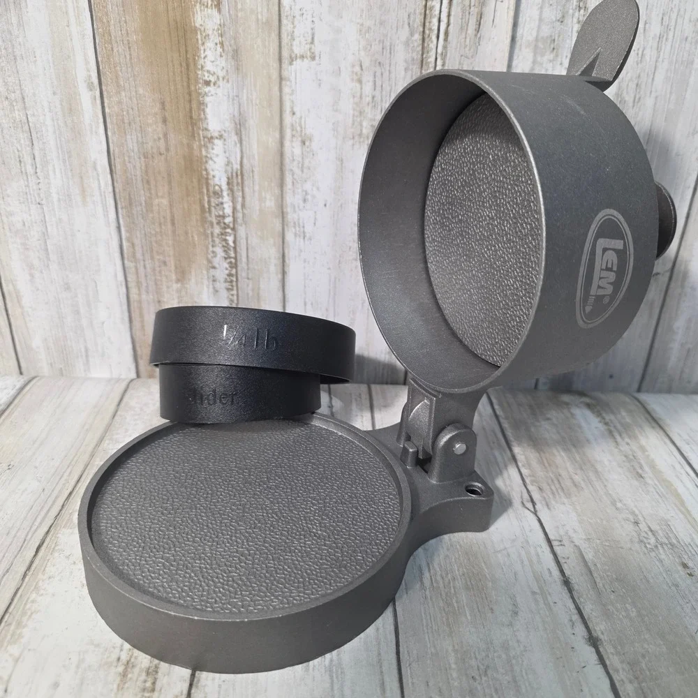 LEM Non-Stick Burger Press 534 Adjustable Cast Aluminum Patty Maker Gray Sliders